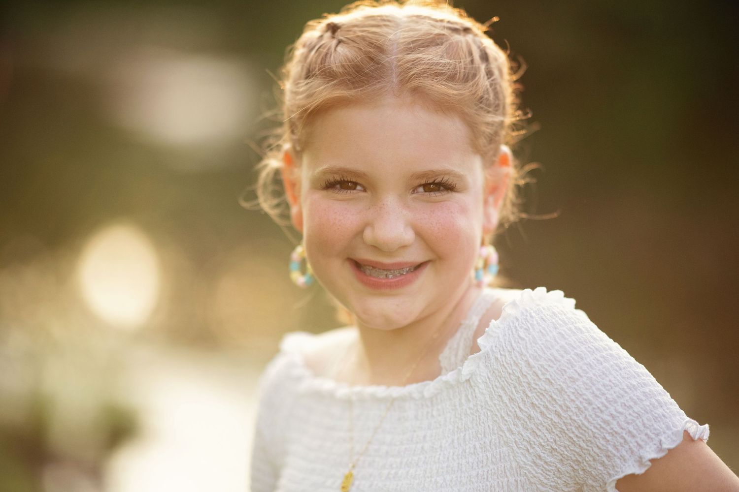Dreamy edit of a girls portrait at Park in Indiana