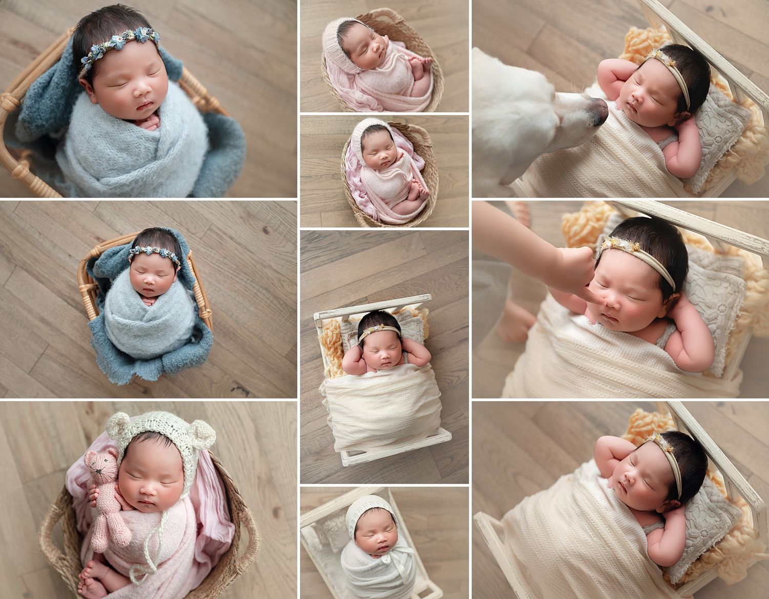 Posed newborn photos in home Pittsburgh