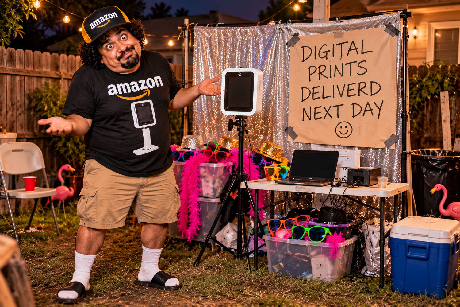 Fort Worth quinceanera Mirror Booth rental with premium 5x7 prints, professional lighting and attendant for luxury DFW quince parties TX