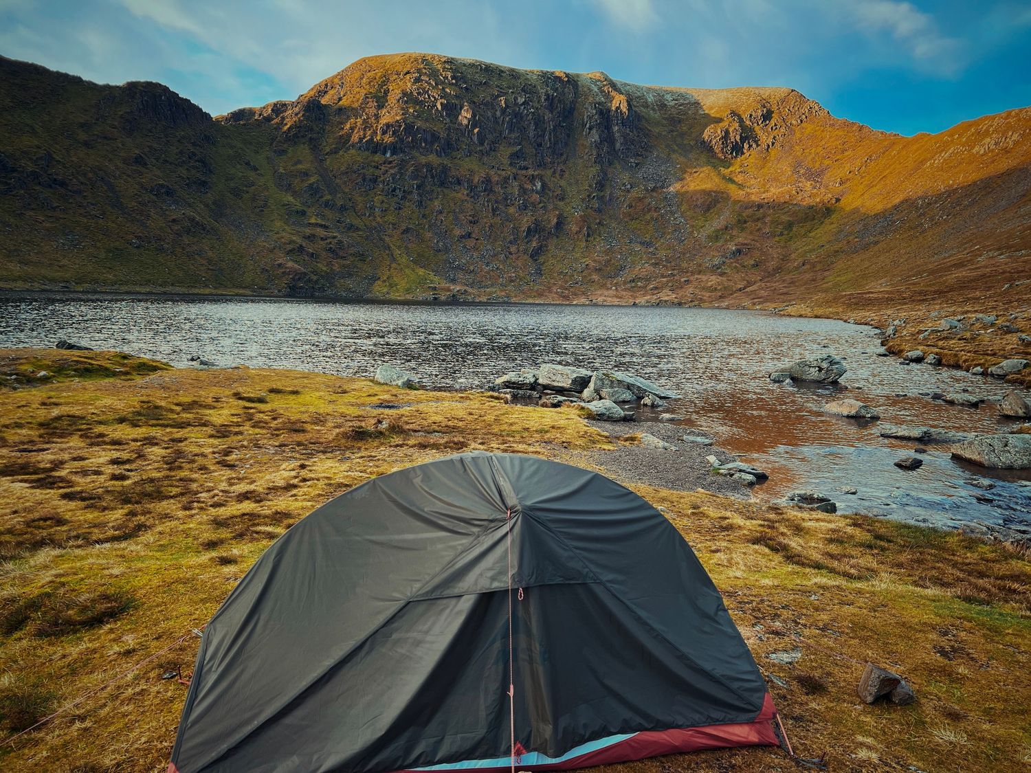 Camoing at Red Tarn, Helvellyn, Cumbria
