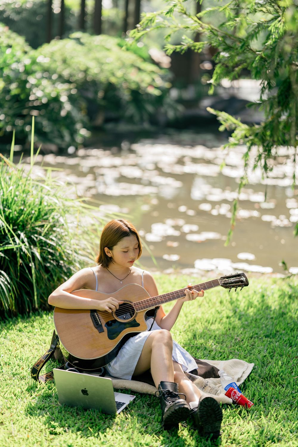 Professional solo traveler photoshoot at Tanah Gajah Ubud Bali.
