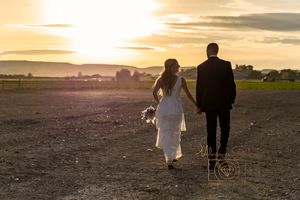 Farmhouse elopement Marsing Idaho Milestones Studios LLC, Lucky Four Farm epic sunset