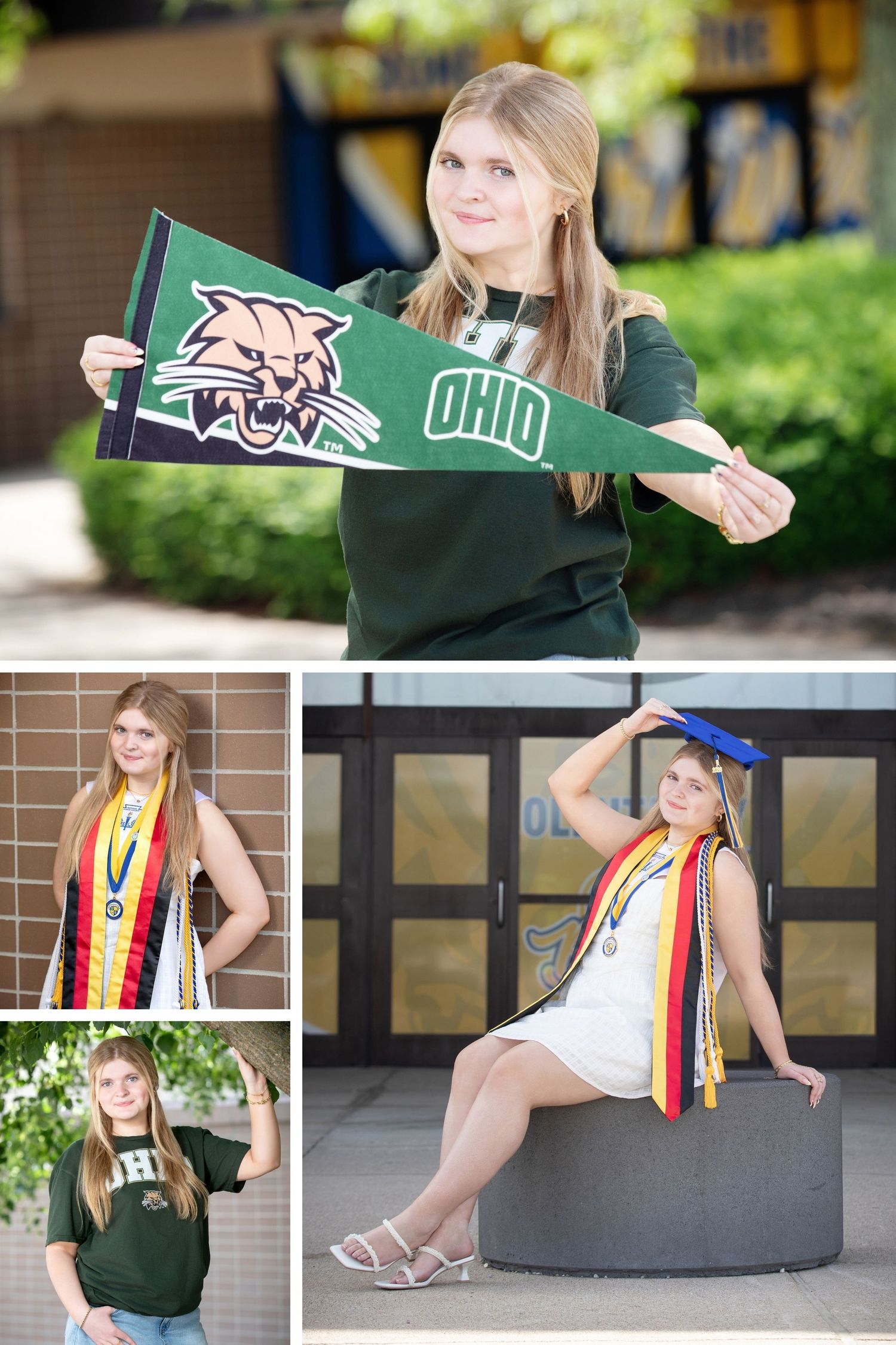 Olentangy senior portraits at Olentangy High School featuring graduation photos and Ohio University college reveal.