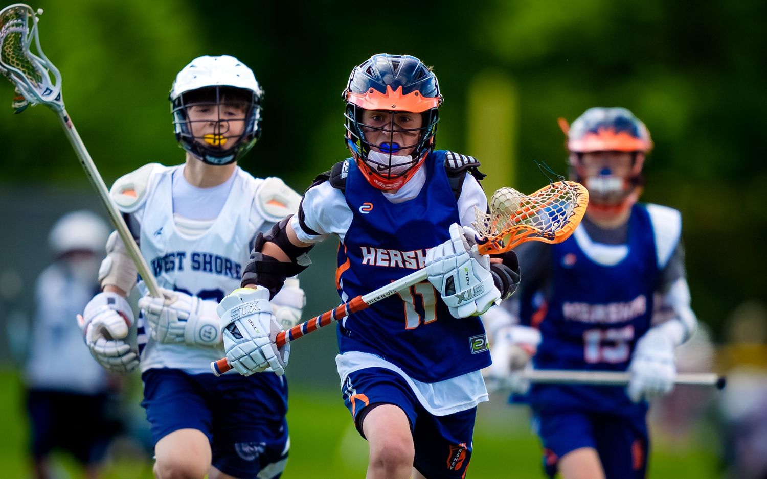 Hershey youth player driving past West Shore at the Mid Penn Youth Tournament, by Deanna Fox, SportsFox Photography based in Hershey PA