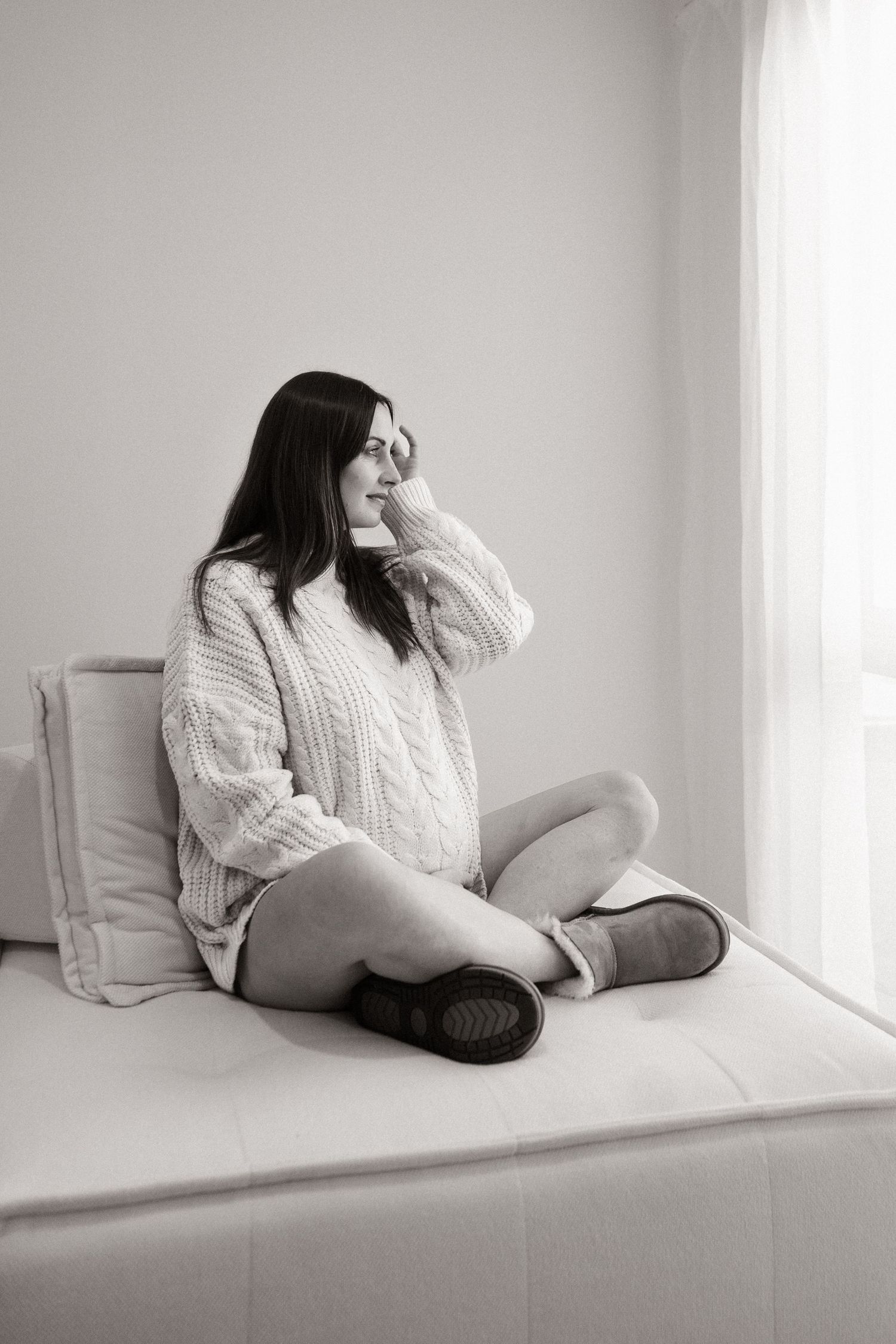 solo maternity session in bishopdale studio