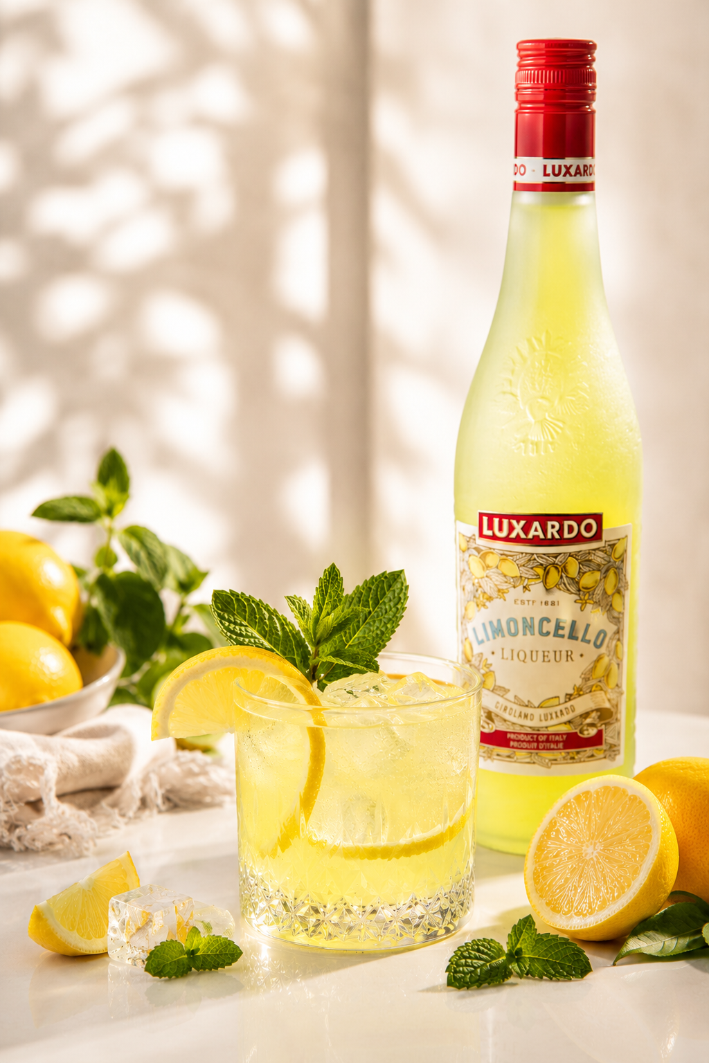 Sparkling Limoncello Spritz at Glow Cafe. Glow Day Spa in Barrie. Beautiful Cocktails with spa beauty services in Barrie area. LLBO