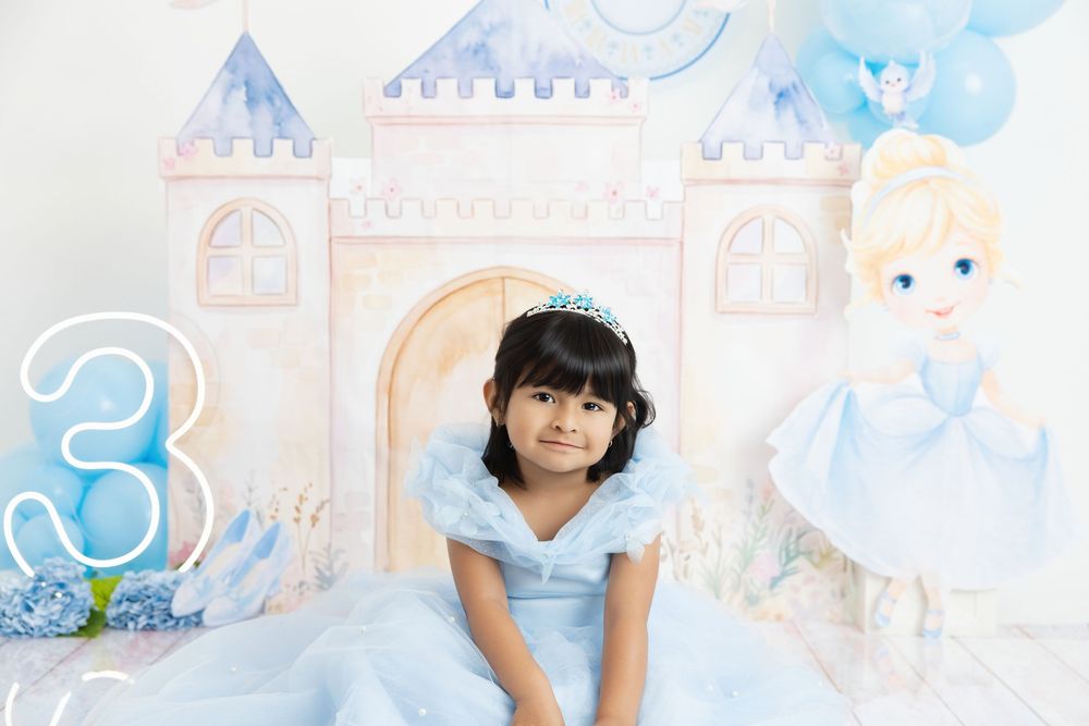 Three year old girl Cinderella princess themed photoshoot Nashville