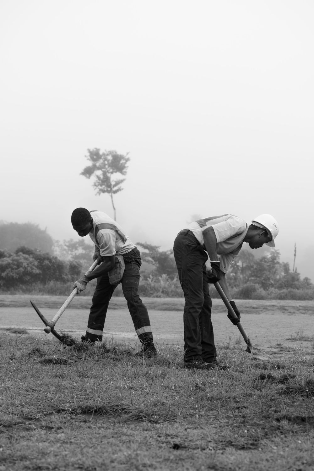 Scène de vie en noir et blanc, reportage en Guyane