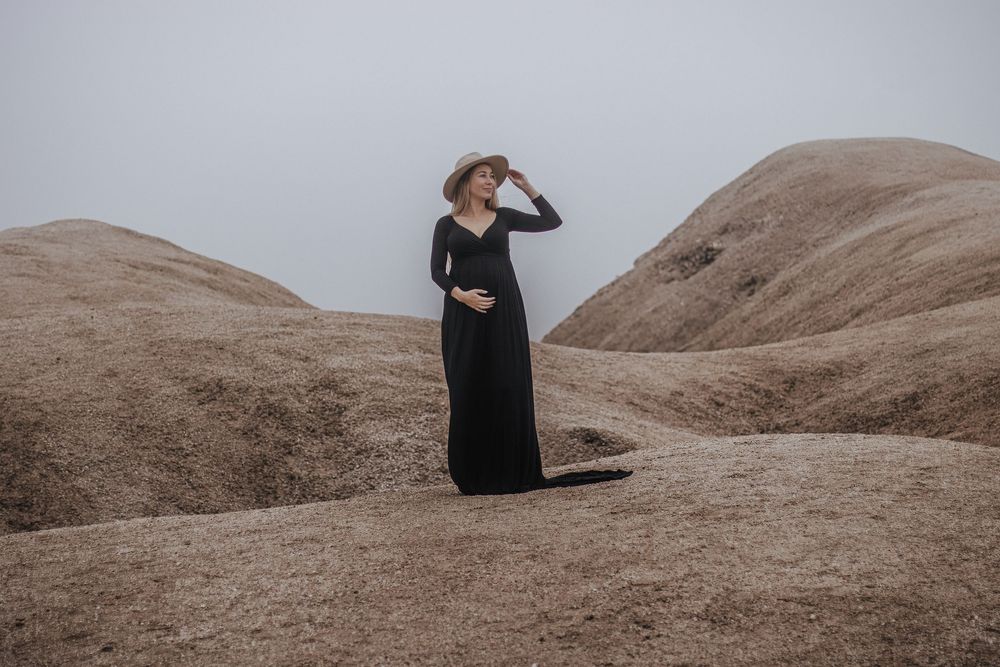 Maternity photoshoot at the Moon landscape Namibia