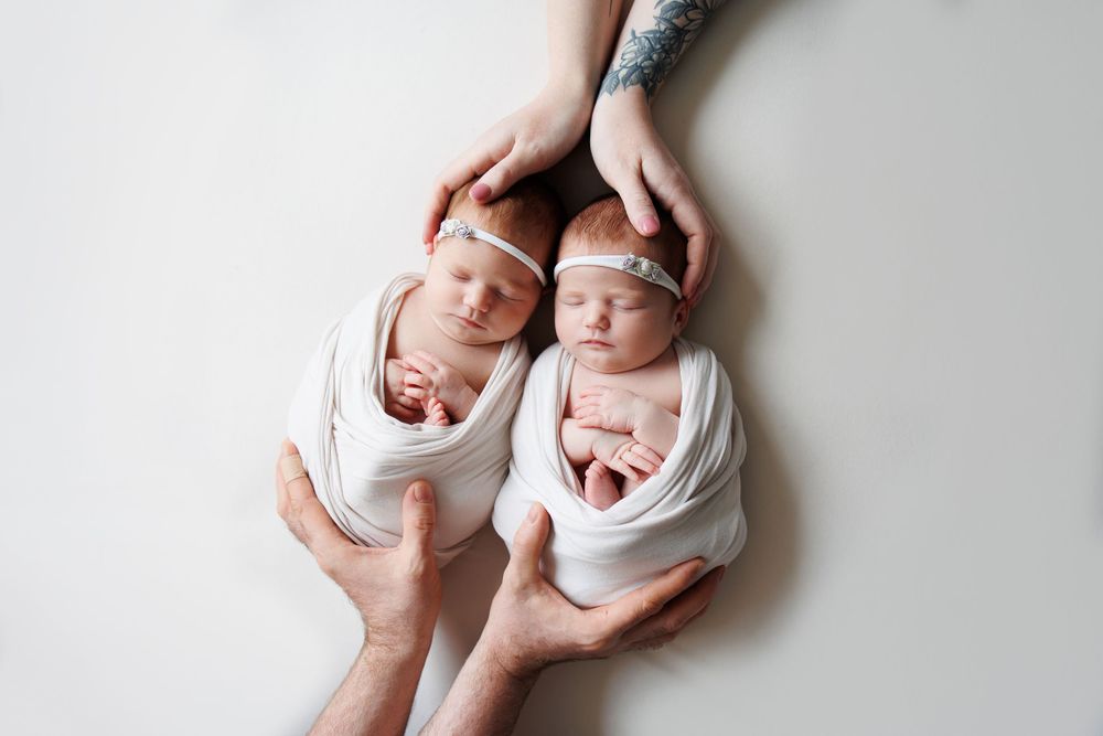 twin baby sisters photography newborn Greater Manchester Tameside