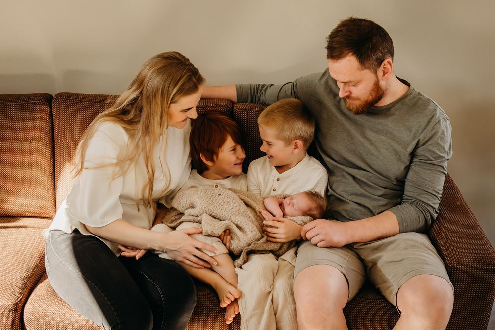 Nyfødtfotografering hjemme hos familien på Jæren