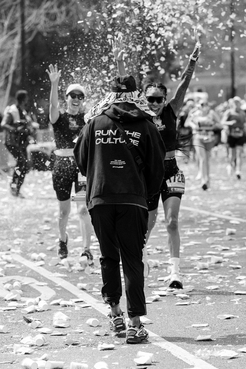 Boston marathon cheer zone.