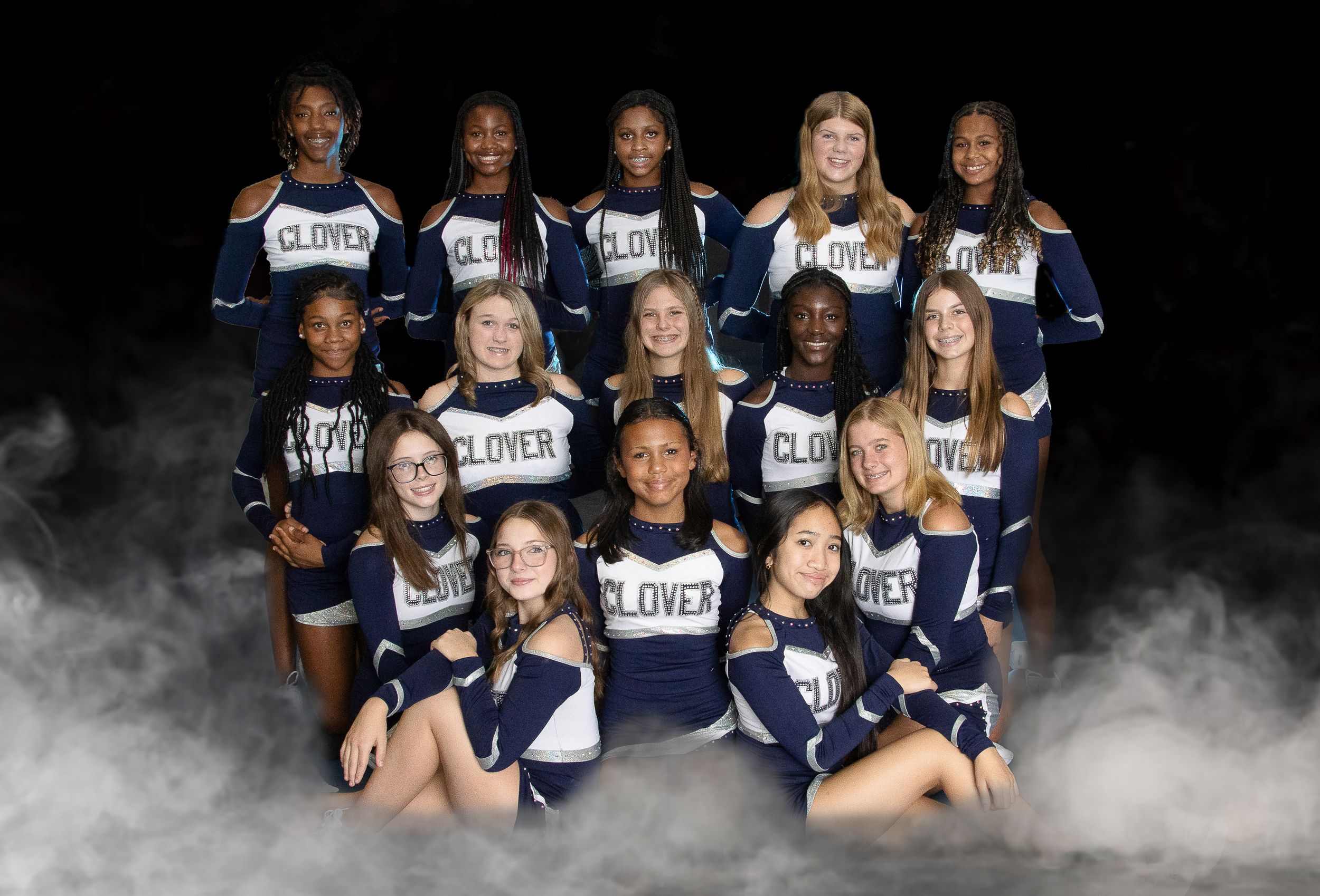 8th grade CMS 2024-2025. Photographer Robyn Chapman with Golden Cam Studios
Clover middle school CHEER PHOTOGRAPHER Golden Cam Studios