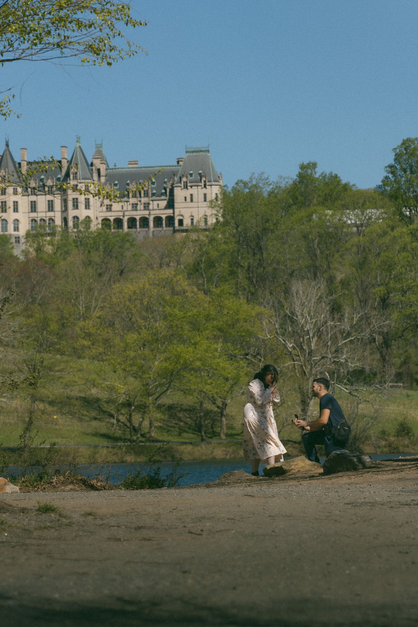 romantic proposal engagement adventure session biltmore estate surprise photographer inclusive asheville NC SC TN GA