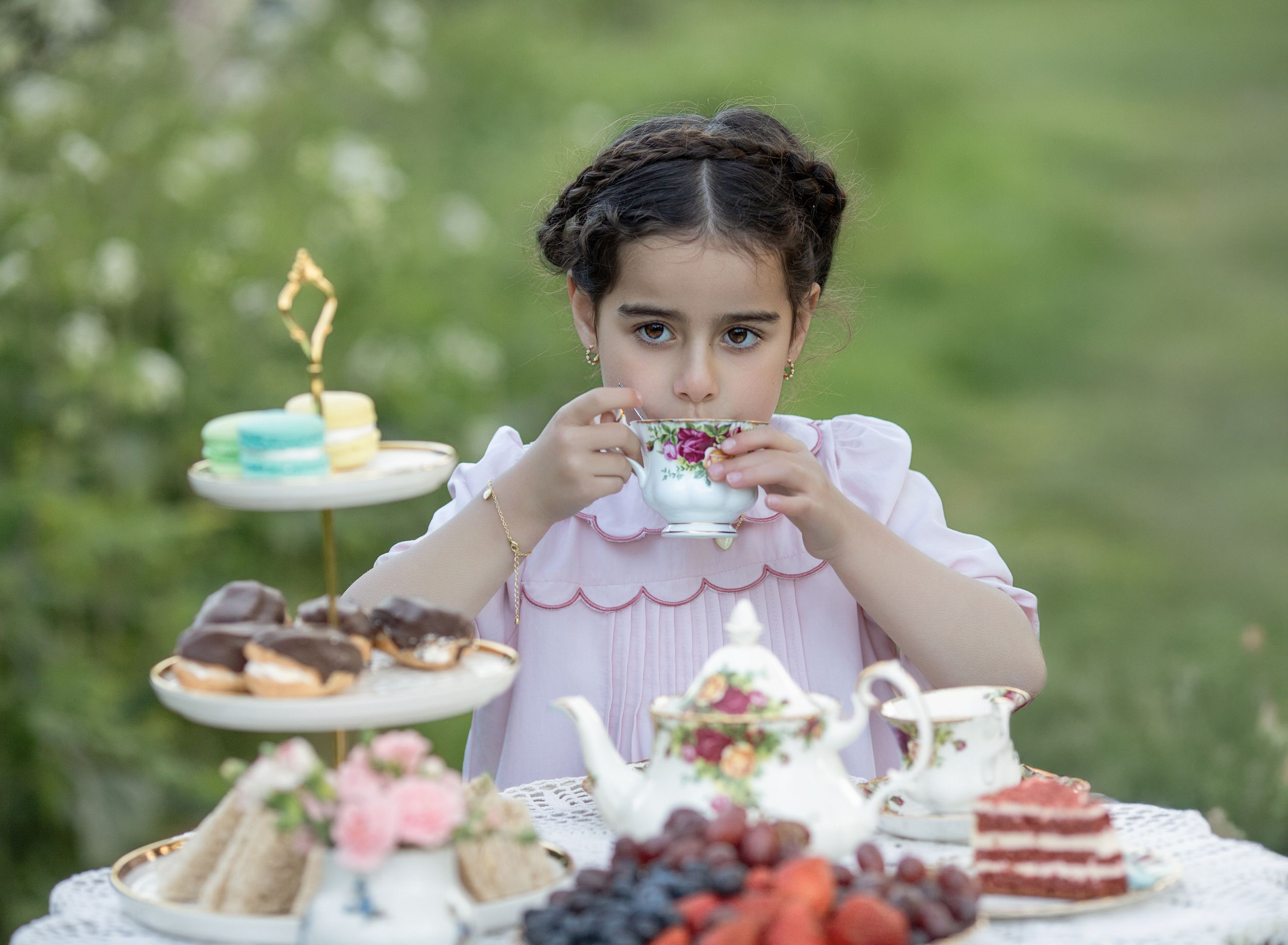 Kids tea party picture.