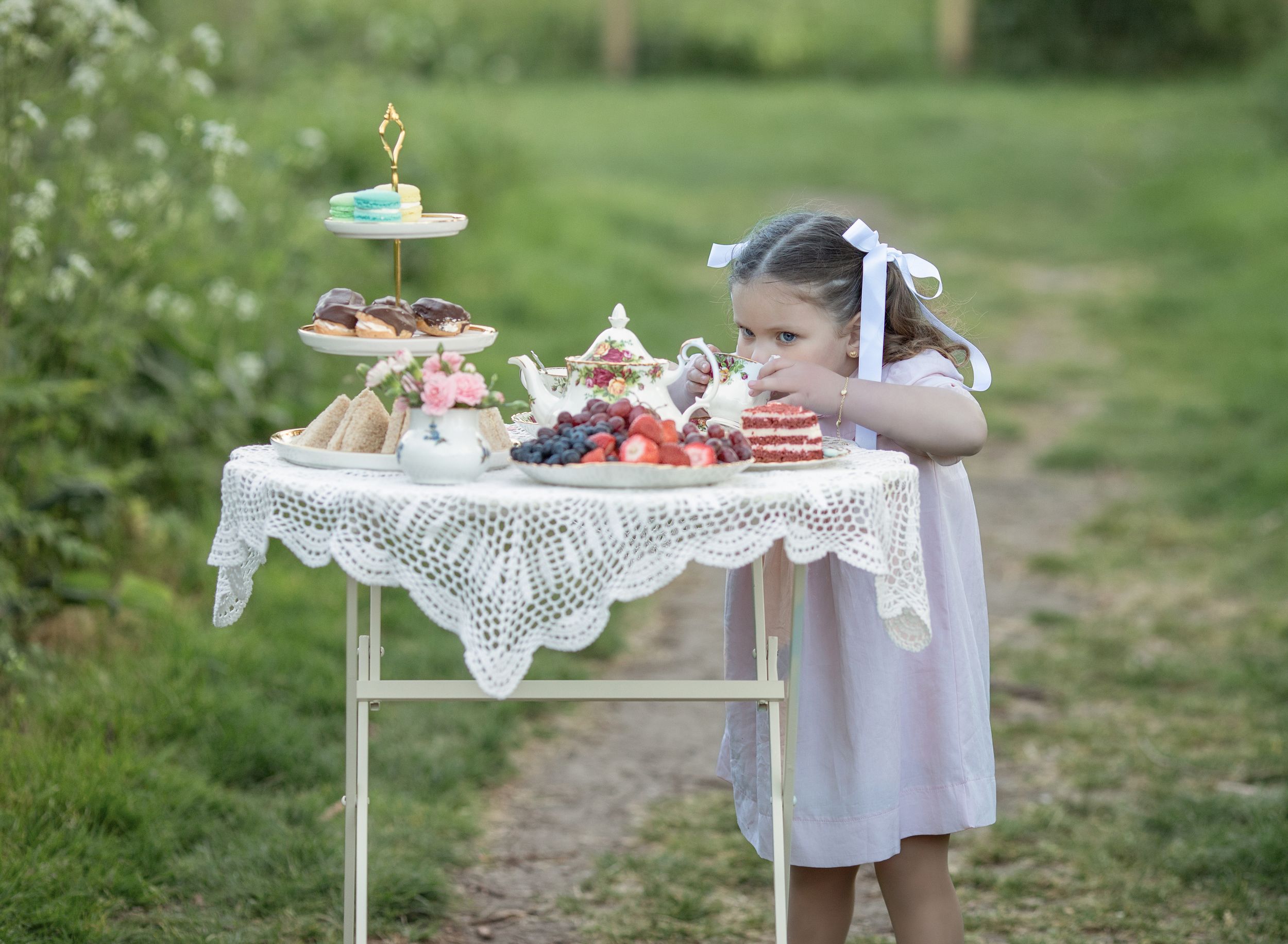 Kids tea party picture.