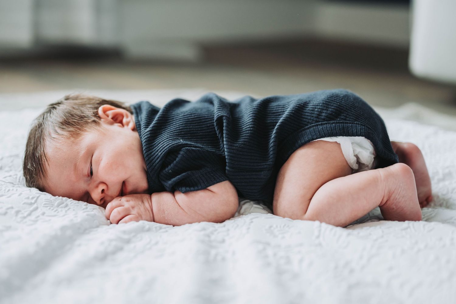 Newborn baby boy in Newborn session with K. Manchuck Photography in Hudson, NY