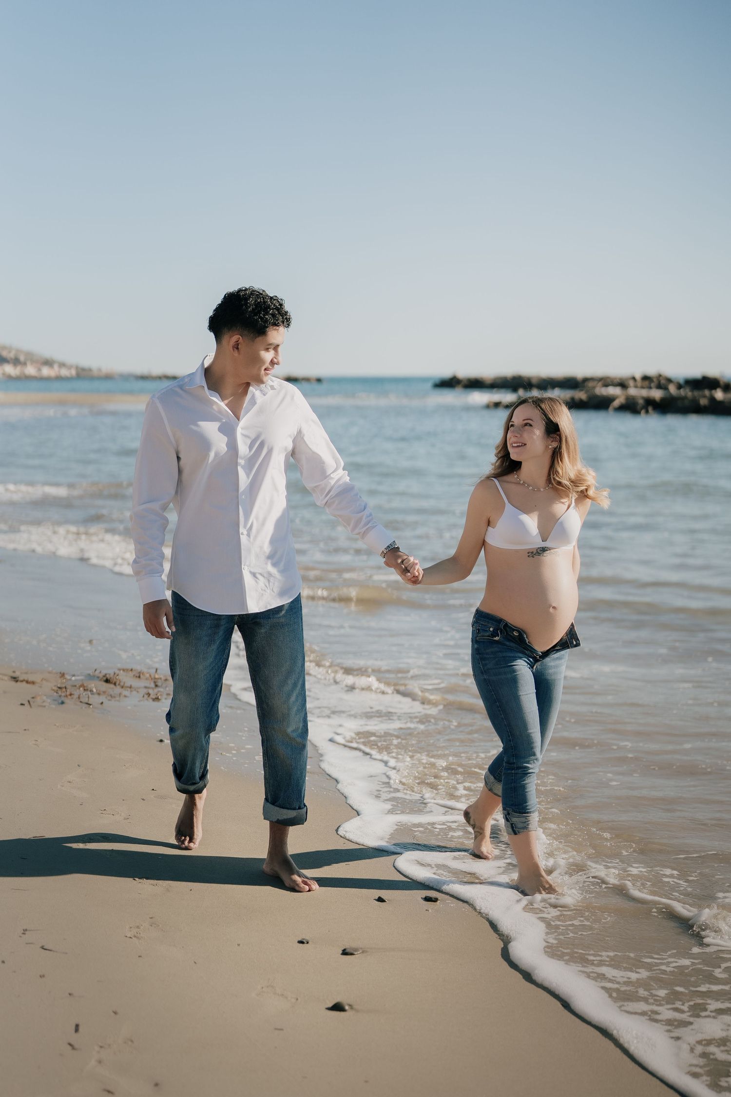 servizio fotografico maternità al mare a sanremo