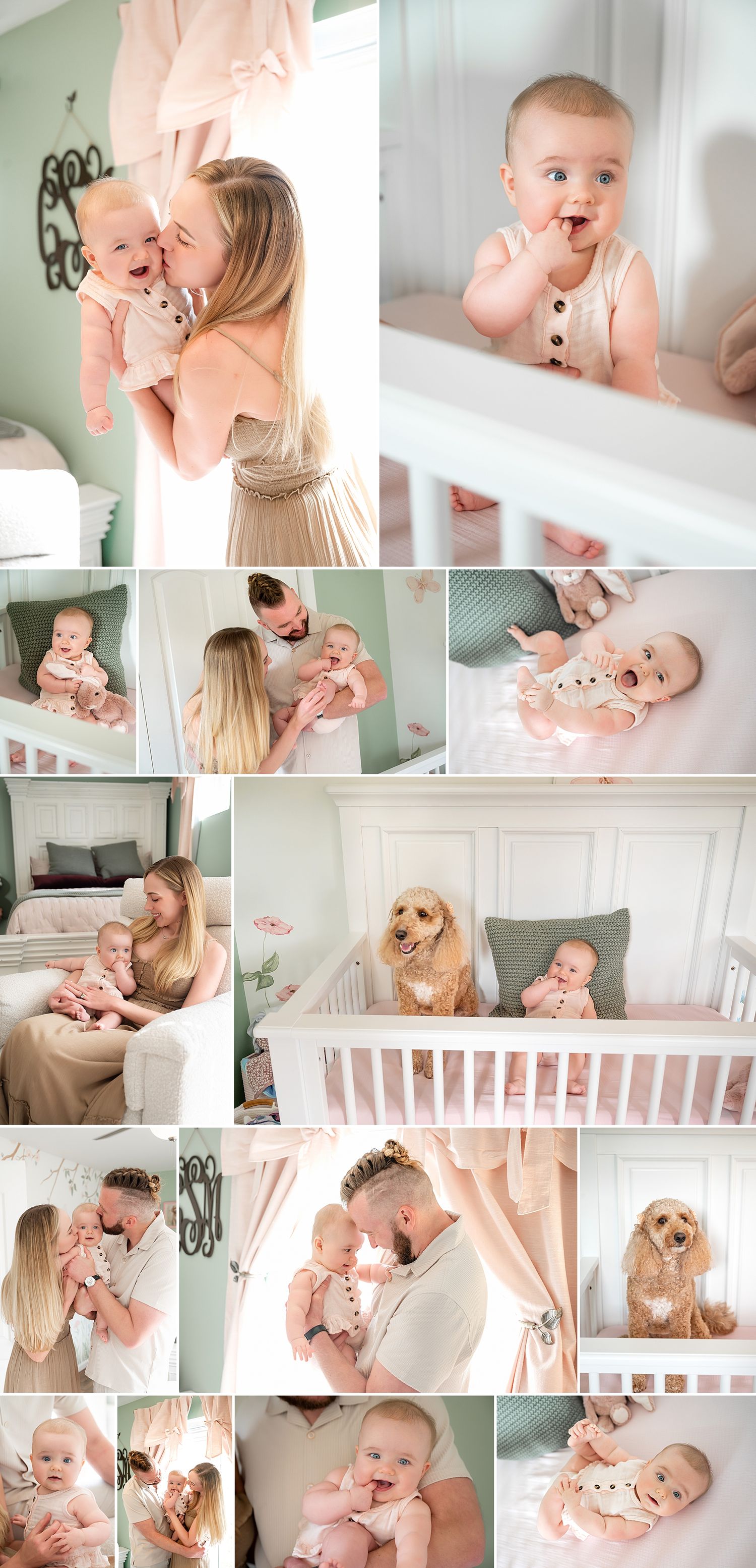 lifestyle photoshoot in pittsburgh home for 6 month old baby