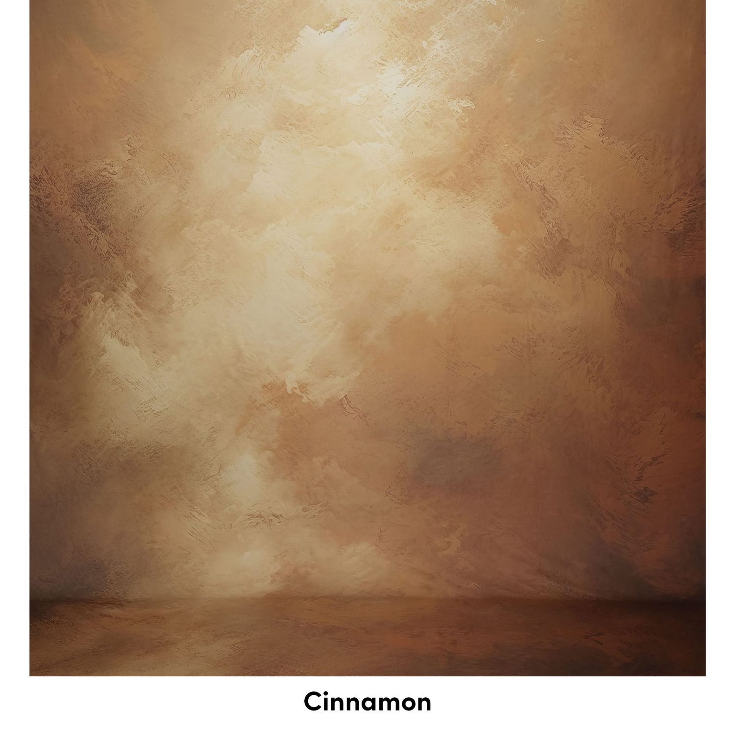 Warm cinnamon-colored backdrop with ethereal cloudy texture and gradient shadowing.