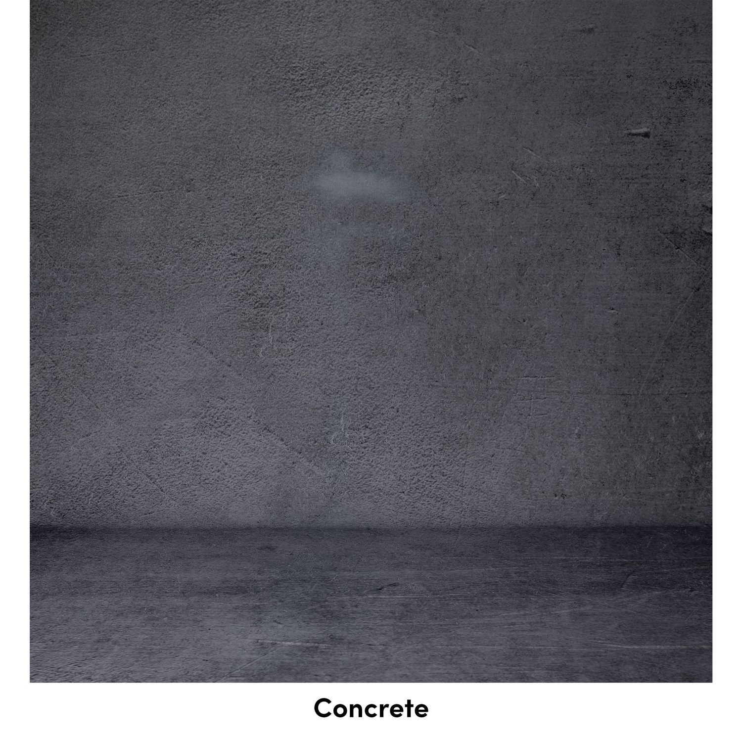 A minimalist grayscale image showing a textured concrete surface or wall with subtle shadowing and gradient effects.