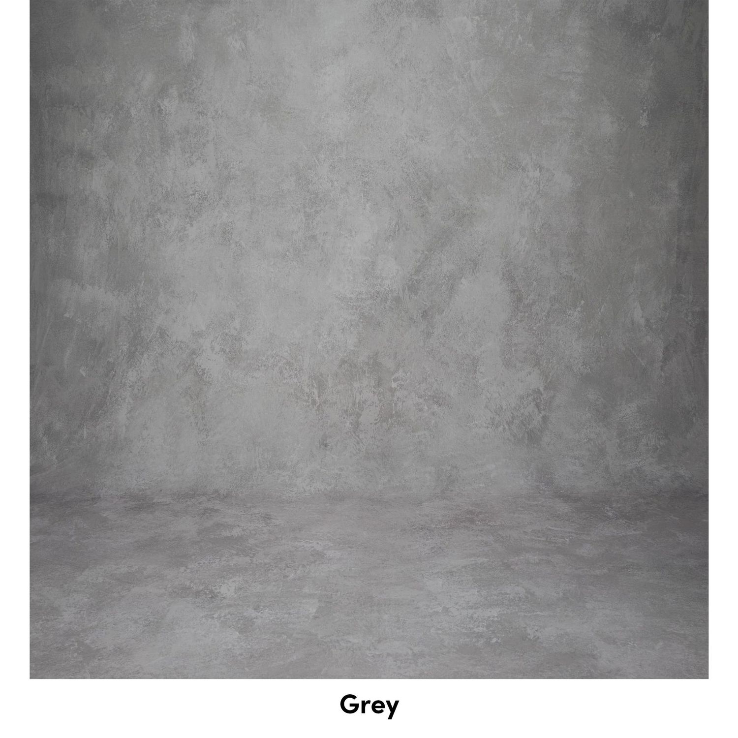 Minimalist grey concrete-look backdrop with subtle texture and dimensional lighting.