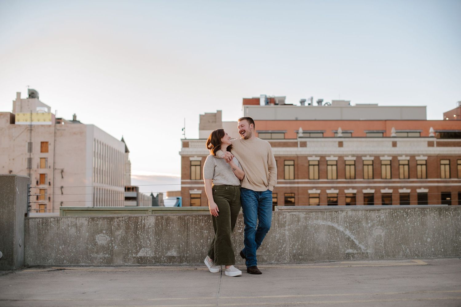 Downtown city engagement session in Wichita, KS - engagement pictures by Jessica Nadine Photography