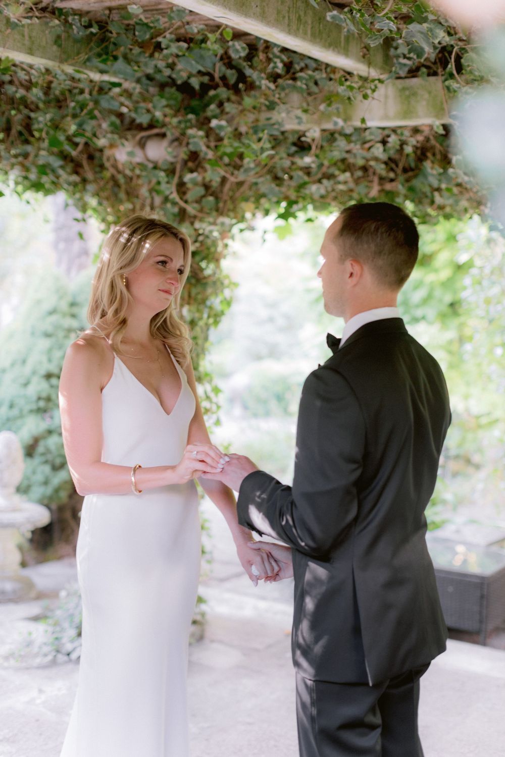 Wedding ceremony at a secret garden in Venice