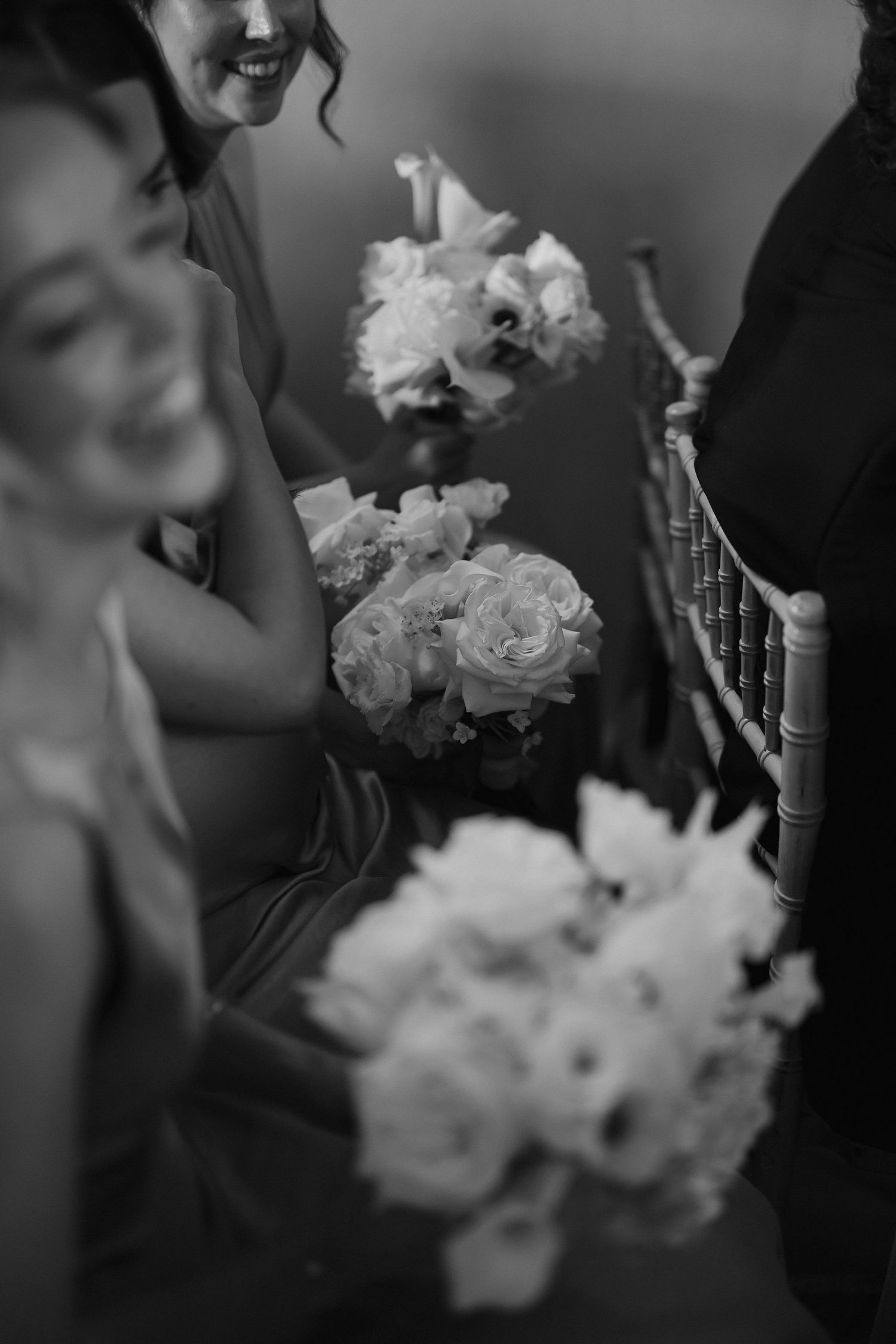 bridesmaid bouquets at Iscoyd park