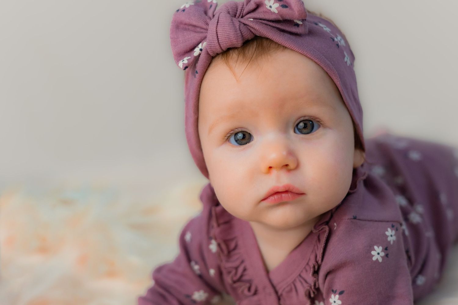Three month old milestone photography session