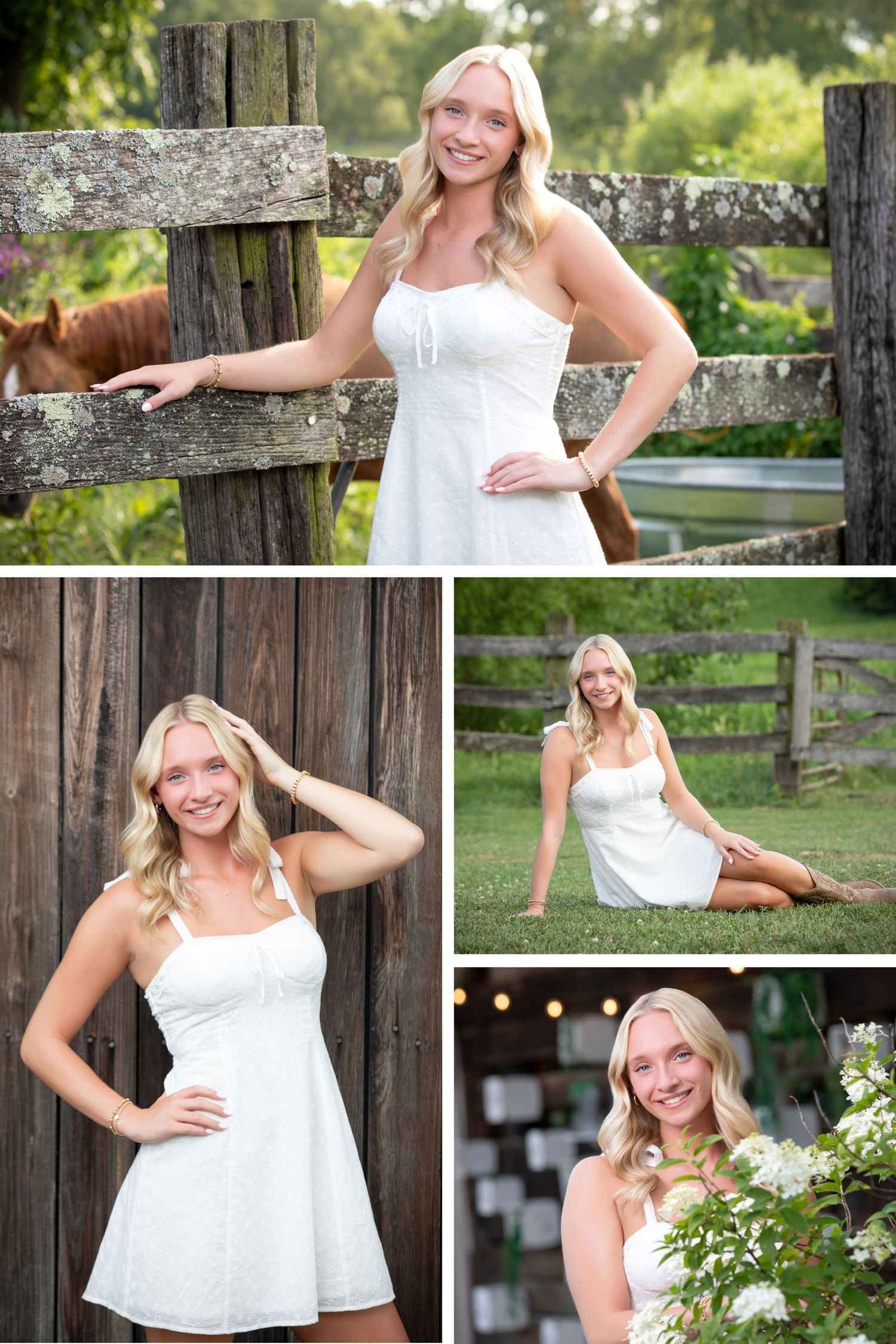 Olentangy senior pictures.  Senior pictures on the farm.  Floral senior pictures. Senior pictures in a field. Senior pictures with horses.