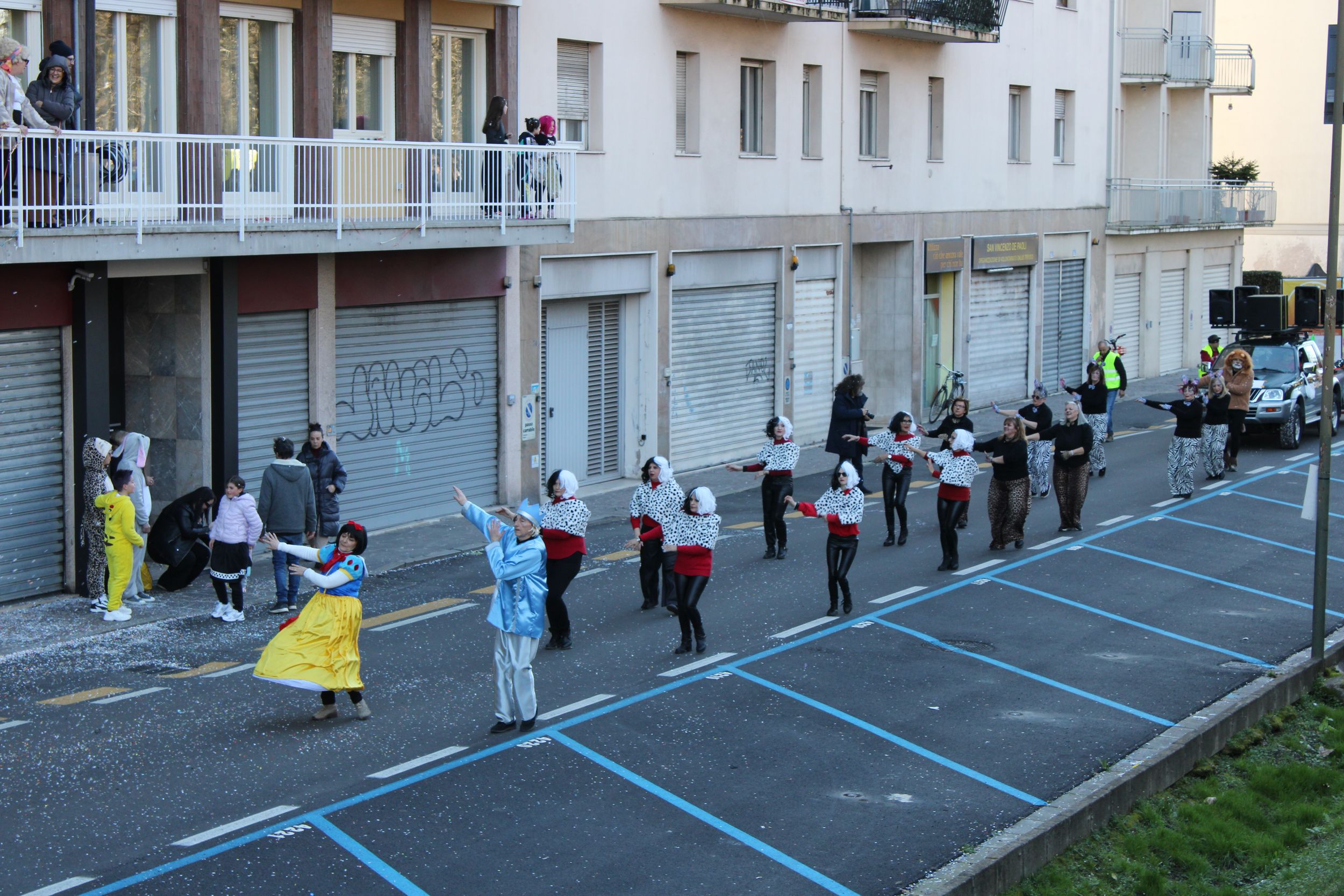 Treviso Carnival Parade 2026. The Energy in Motion Dance School from Nervesa della Battaglia with the show “The World of Disney”.