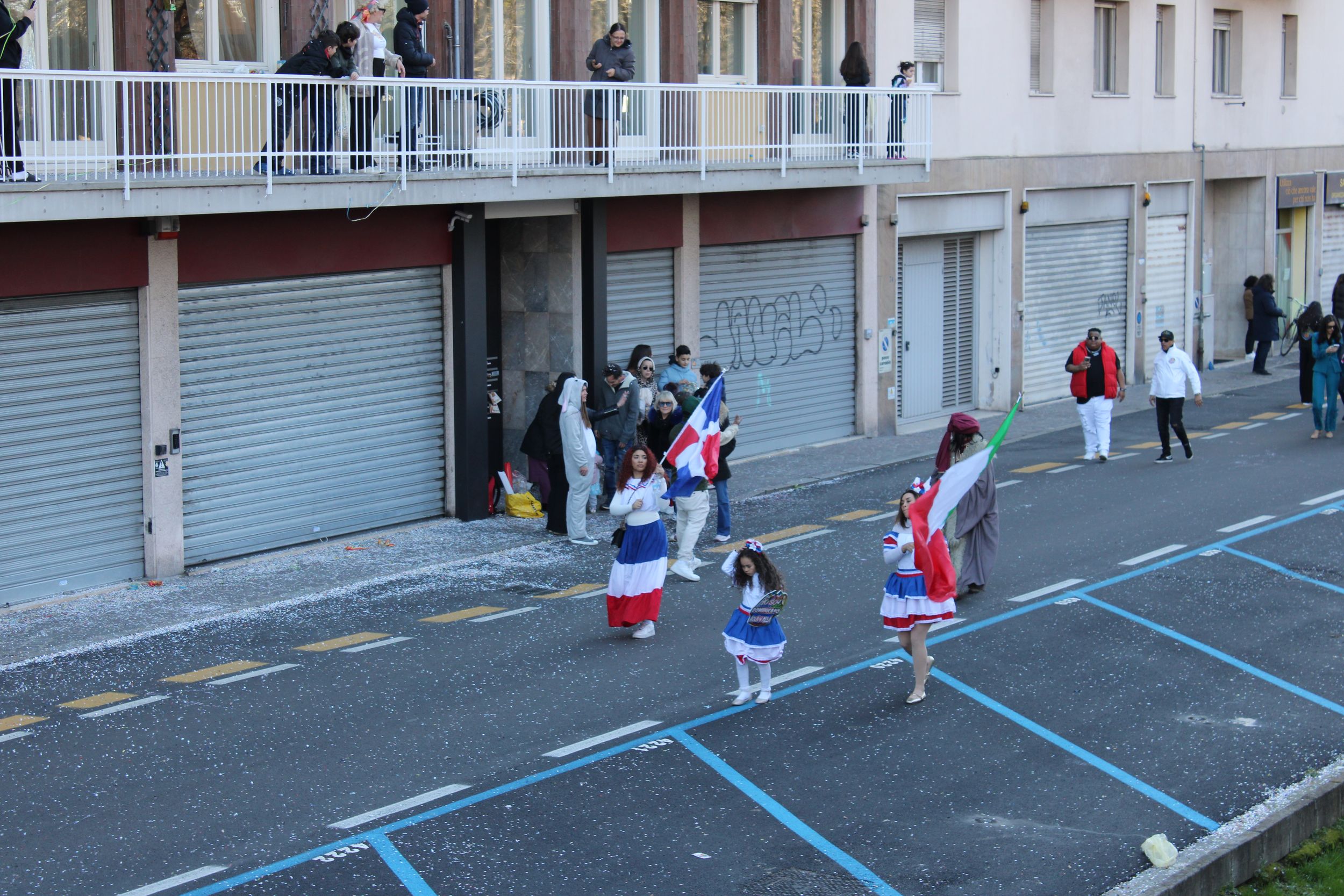 Treviso Carnival Parade 2026. The Cultural Association “Yo Soy Dominicano Aquí y Allá” of the Dominican Republic with the show “Quisqueya”.