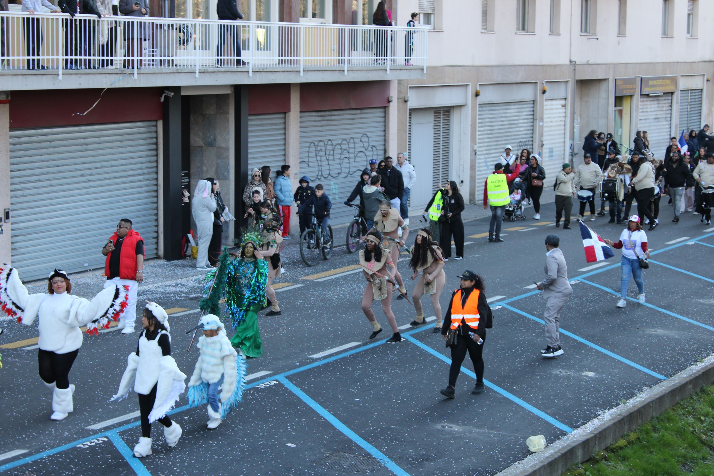 Treviso Carnival Parade 2026. The Cultural Association “Yo Soy Dominicano Aquí y Allá” of the Dominican Republic with the show “Quisqueya”.