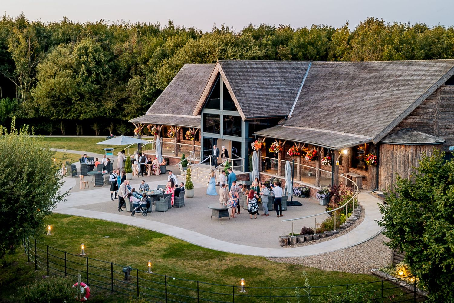 Natural wedding photography view of Oaklands wedding venue.