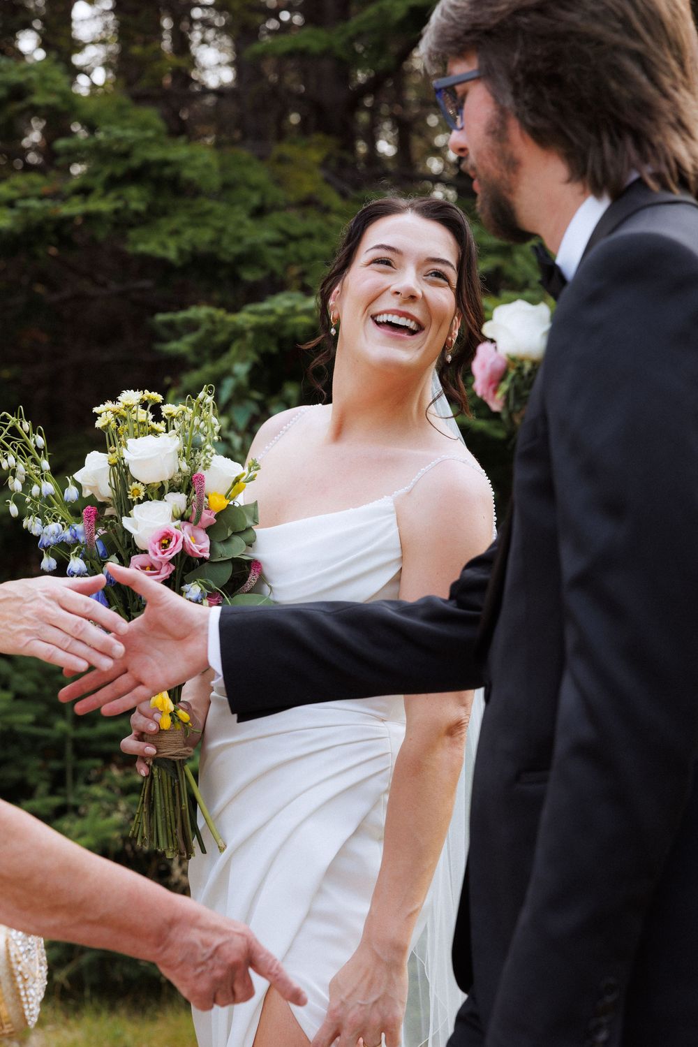 Private land wedding ceremony in Trinity by Newfoundland documentary style wedding photographer Kaitlyn Yvette