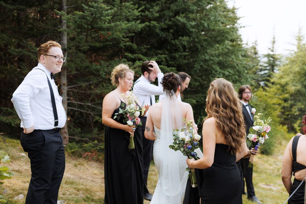 Private land wedding ceremony in Trinity by Newfoundland documentary style wedding photographer Kaitlyn Yvette