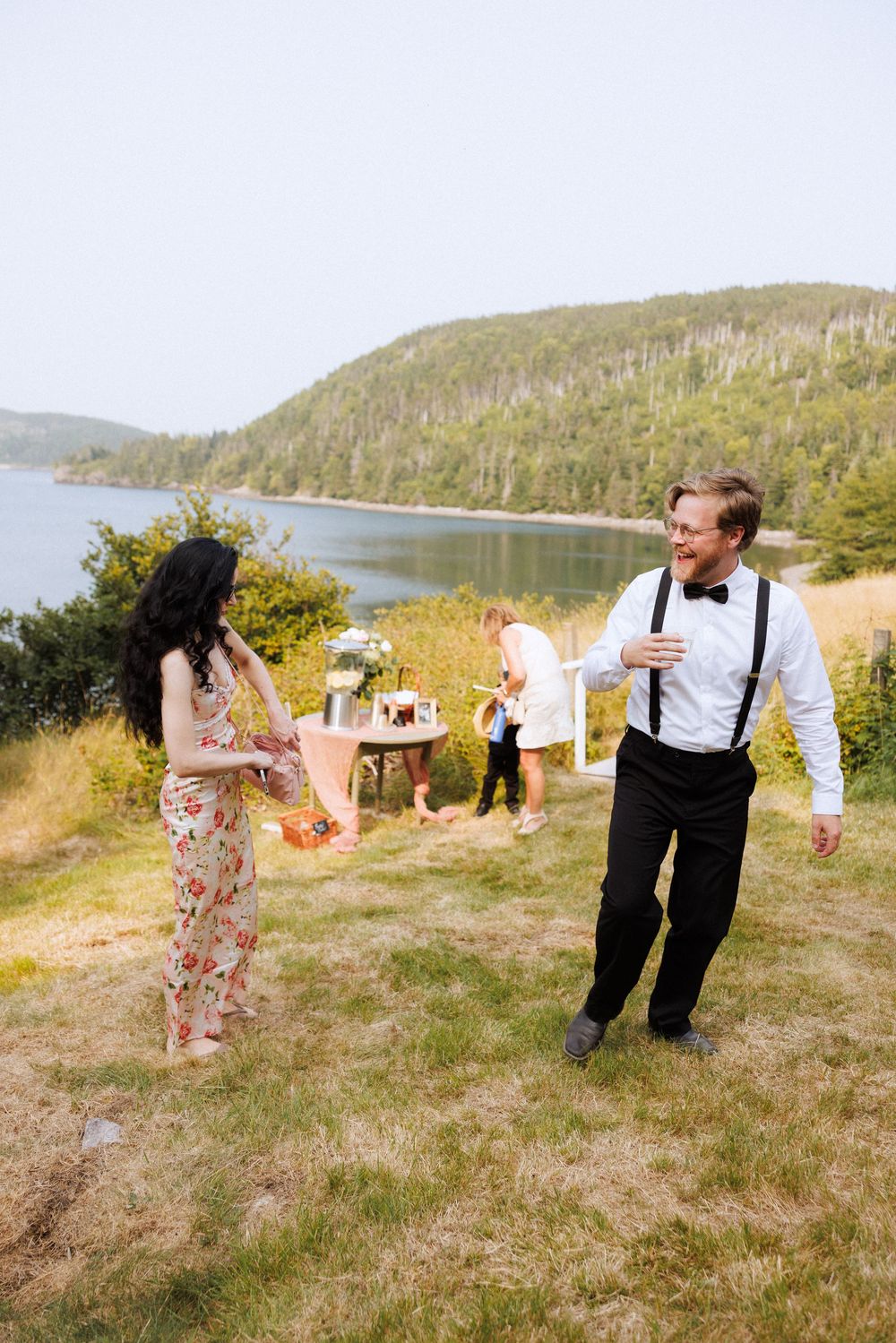 Private land wedding ceremony in Trinity by Newfoundland documentary style wedding photographer Kaitlyn Yvette