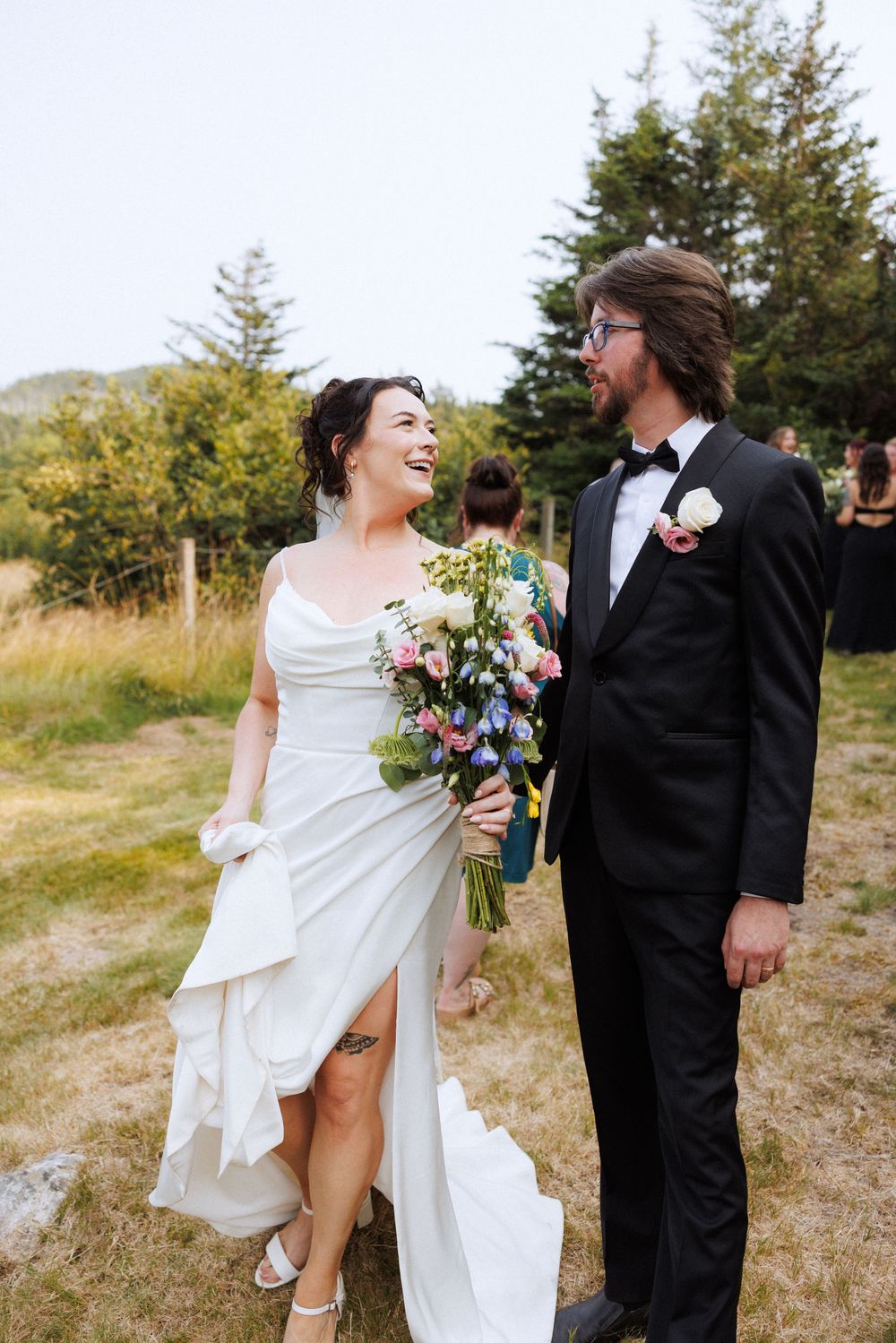 Private land wedding ceremony in Trinity by Newfoundland documentary style wedding photographer Kaitlyn Yvette