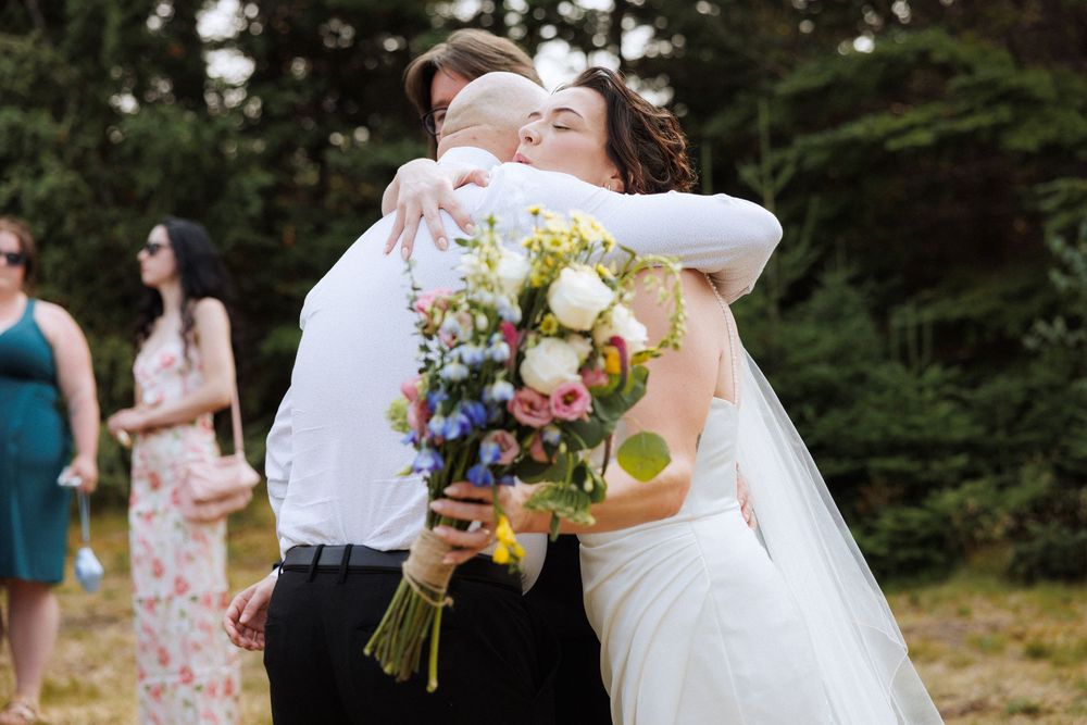 Private land wedding ceremony in Trinity by Newfoundland documentary style wedding photographer Kaitlyn Yvette