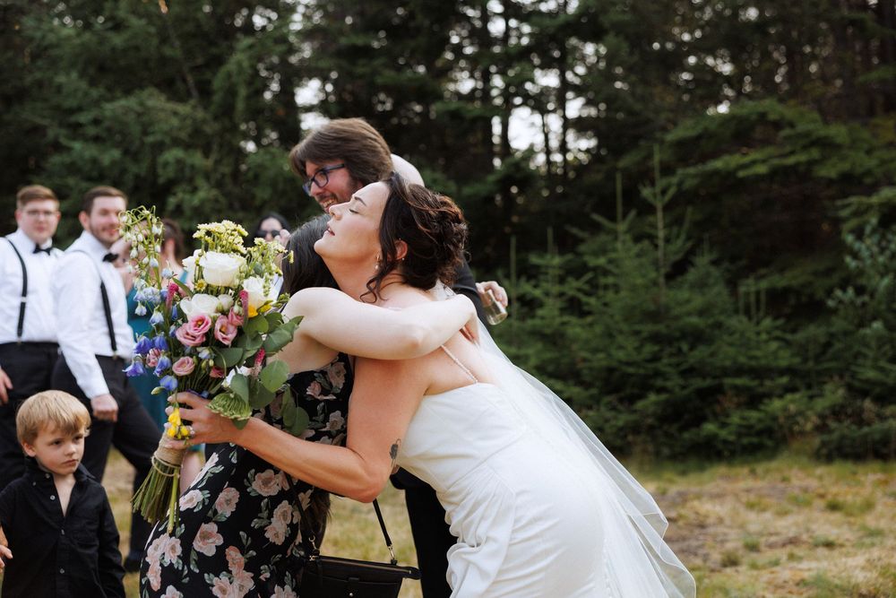 Private land wedding ceremony in Trinity by Newfoundland documentary style wedding photographer Kaitlyn Yvette