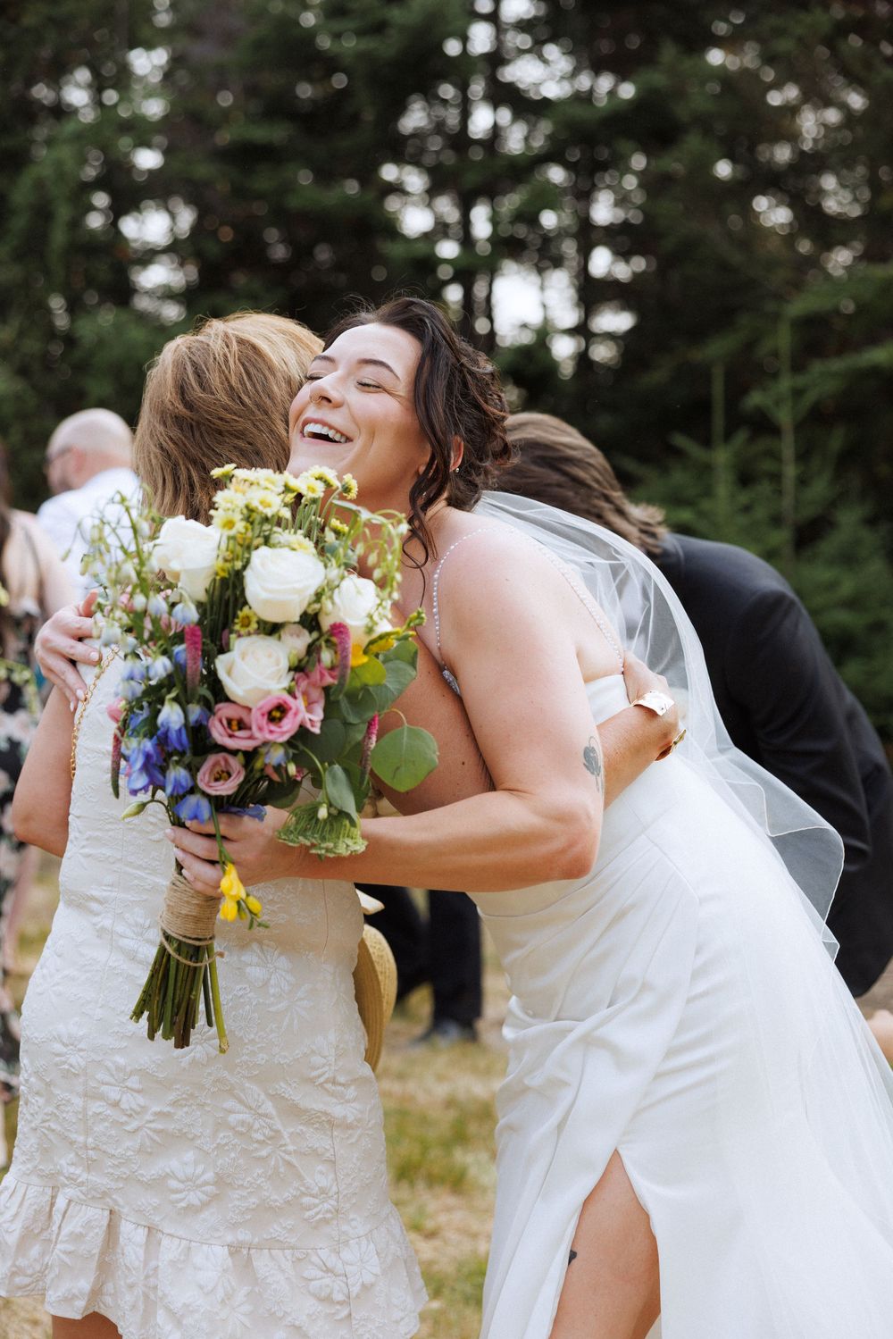 Private land wedding ceremony in Trinity by Newfoundland documentary style wedding photographer Kaitlyn Yvette