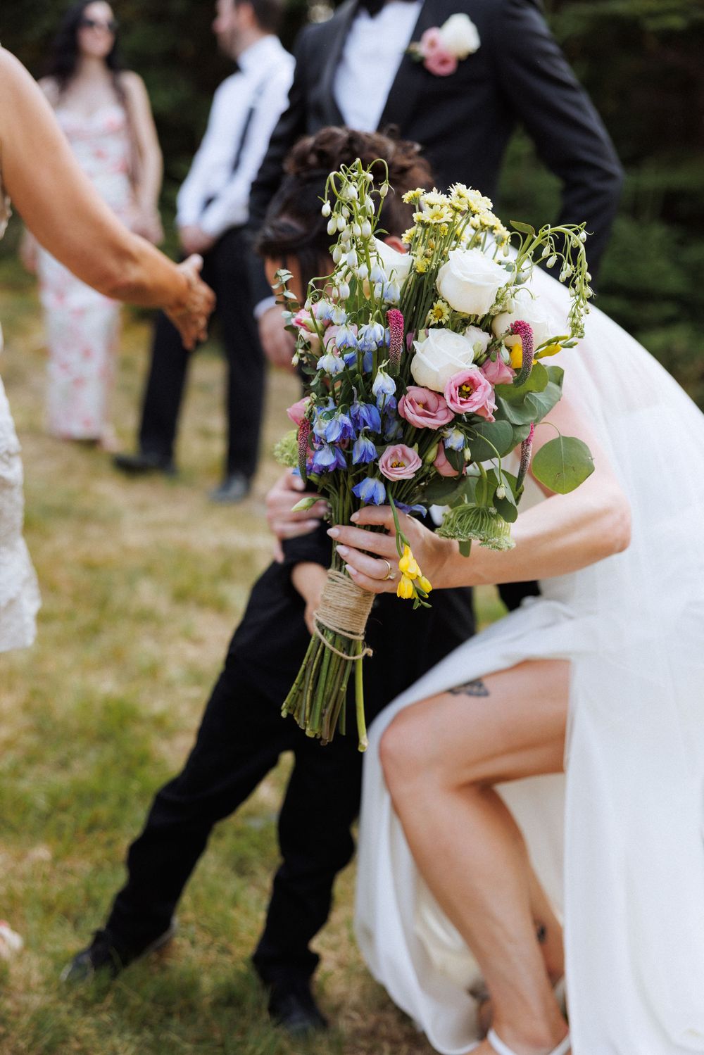 Private land wedding ceremony in Trinity by Newfoundland documentary style wedding photographer Kaitlyn Yvette