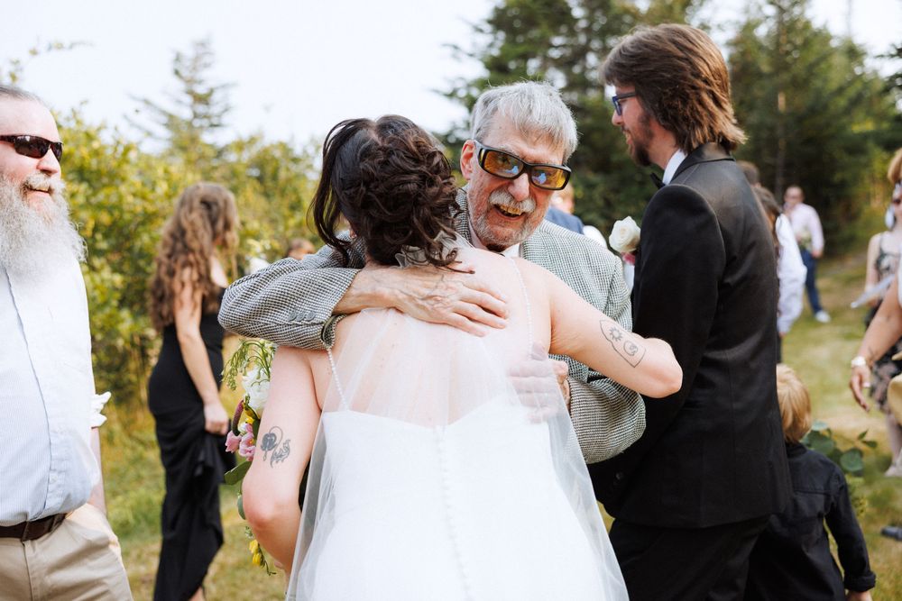 Private land wedding ceremony in Trinity by Newfoundland documentary style wedding photographer Kaitlyn Yvette
