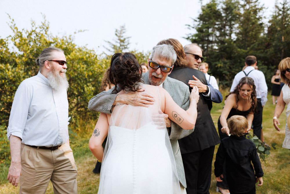Private land wedding ceremony in Trinity by Newfoundland documentary style wedding photographer Kaitlyn Yvette