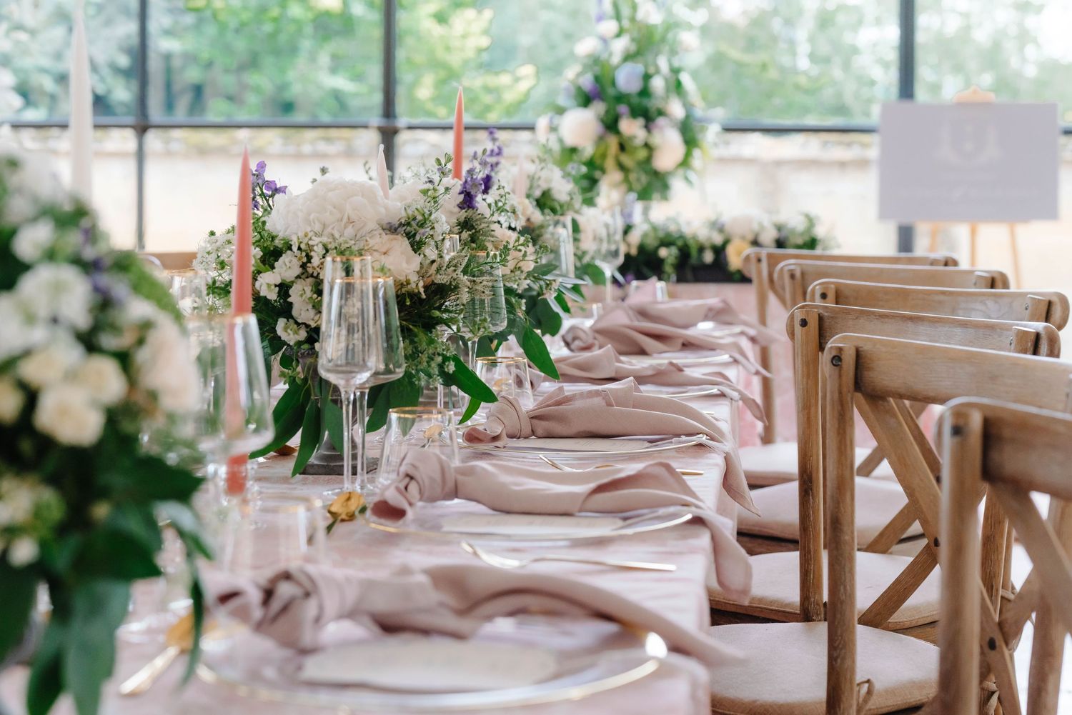 Sudeley Castle Wedding Photographer Zara Davis Photography Cotswolds Cheltenham Tablescape in conservatory