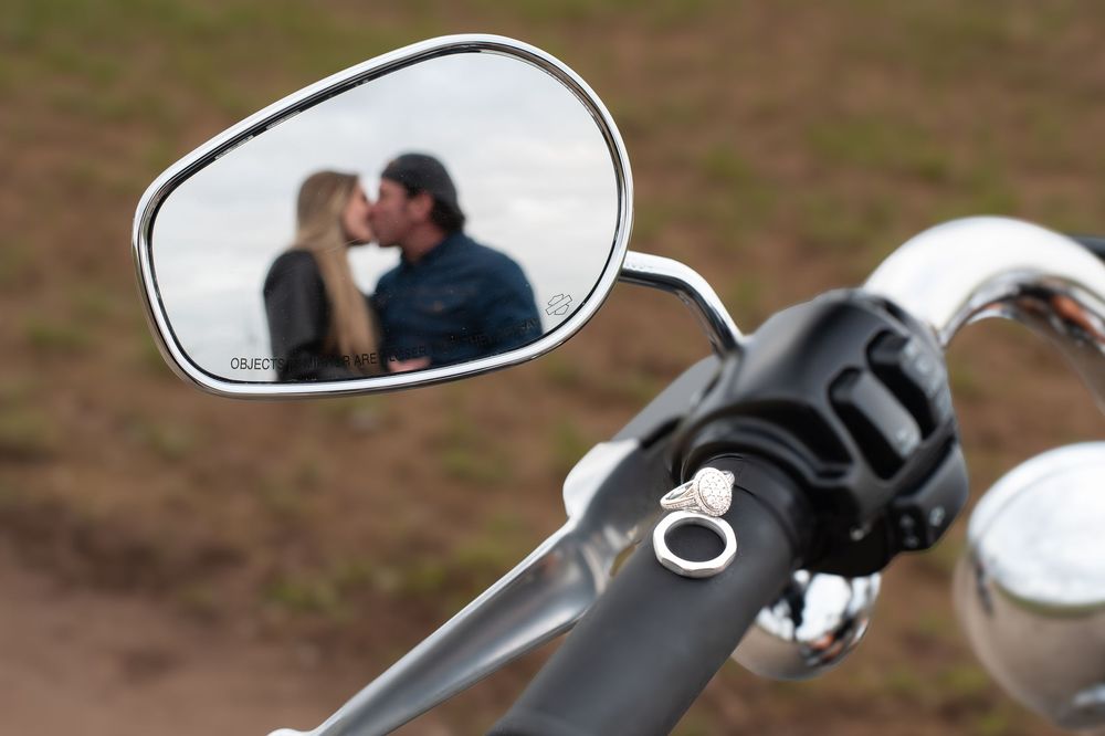 Wedding Engagement photoshoot on a motorcycle in Lincolnshire, South Yorkshire, Yorkshire, Wedding rings, Love, Memories, Wedding day