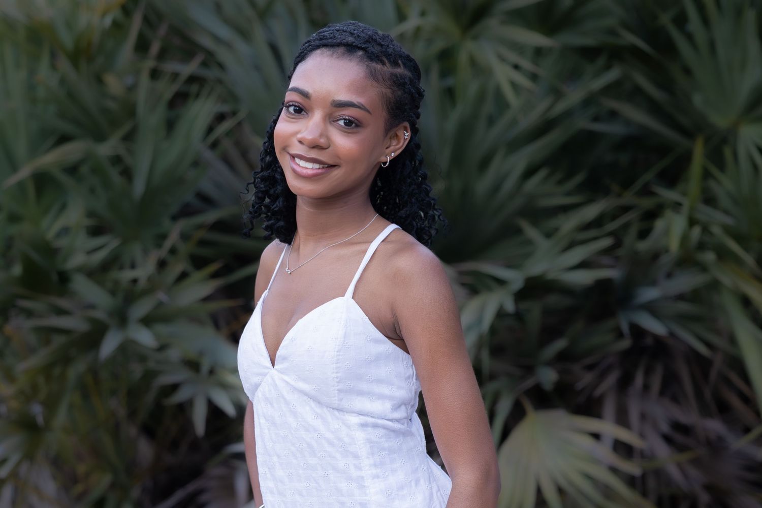Jensen Beach senior portrait session photographed at sunset on Hutchinson Island Florida
