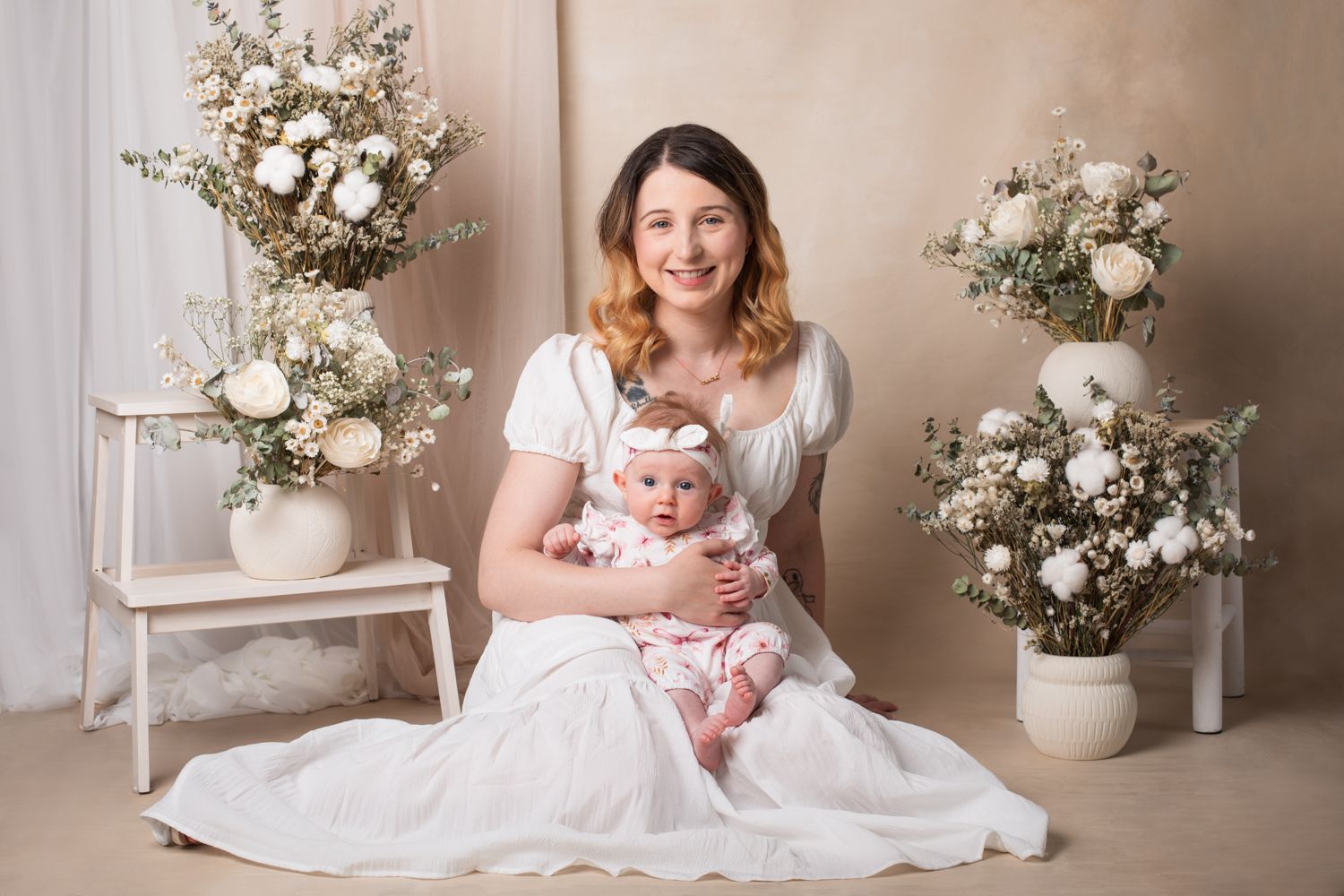 Photo of mum holding baby, for mothers day photography