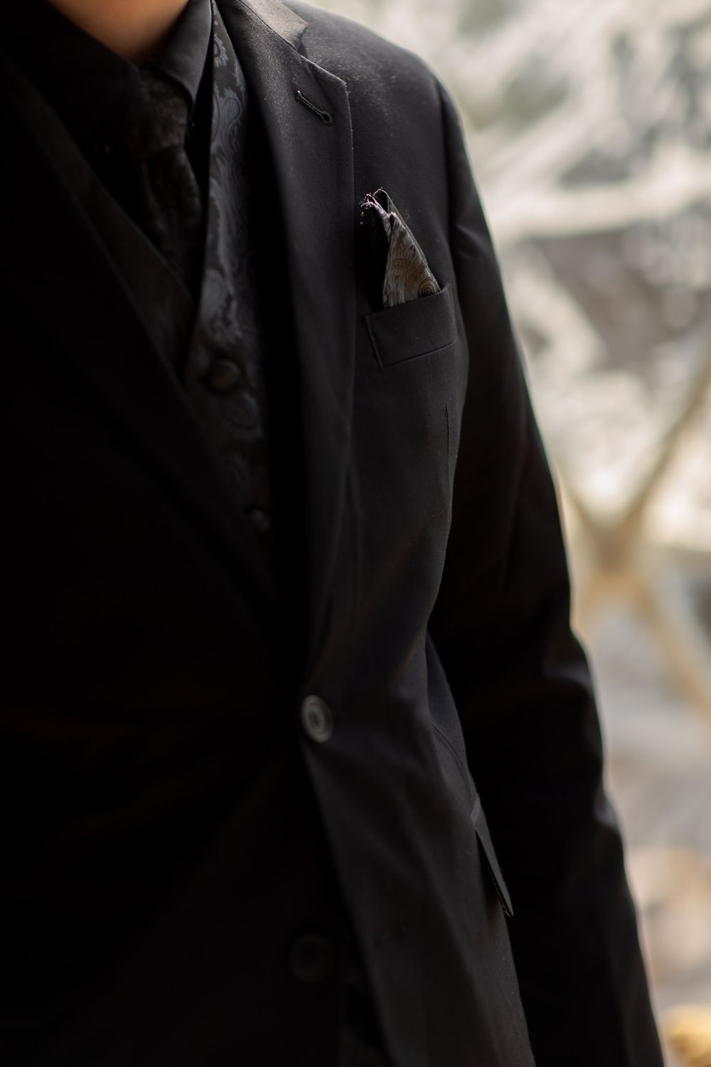 Close details during groom getting ready